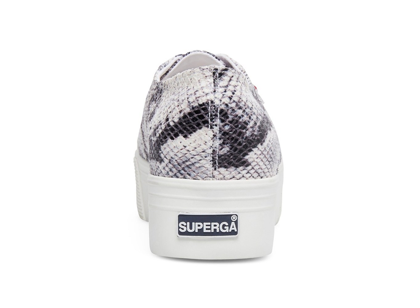 Superga Plataforma Mujer Negras/Blancas/Serpent - 2790 Pufanw - 598743XBA